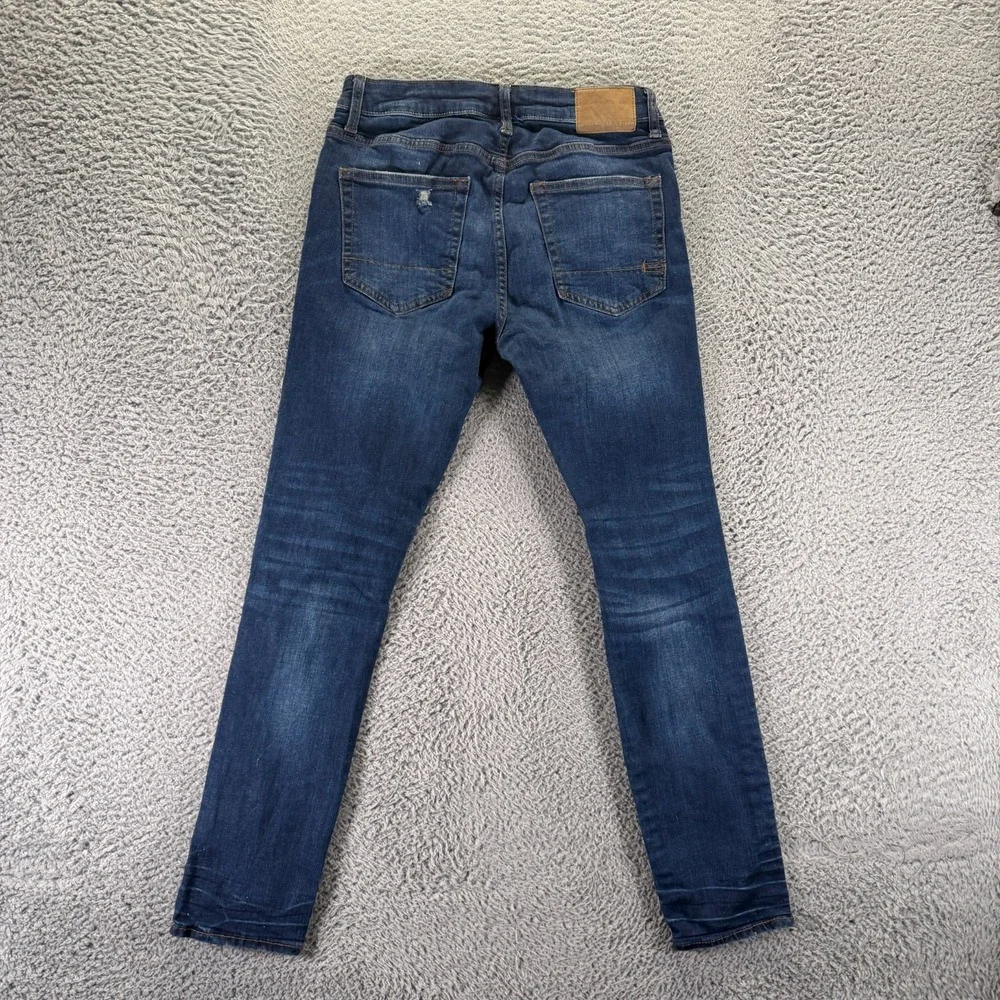 Aéropostale Jeans Men's 30x30 Blue Cotton Denim Skinny Distressed Faded Stretch